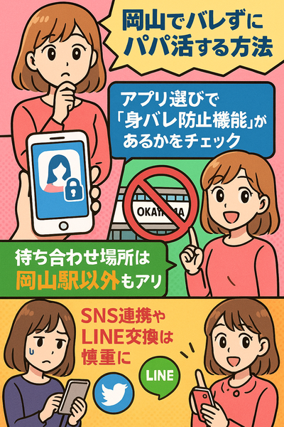 岡山でバレずにパパ活する方法