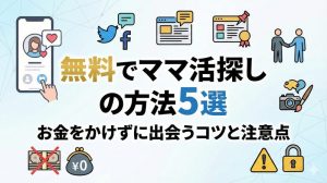 無料でママ活探しの方法5選：お金をかけずに出会うコツと注意点
