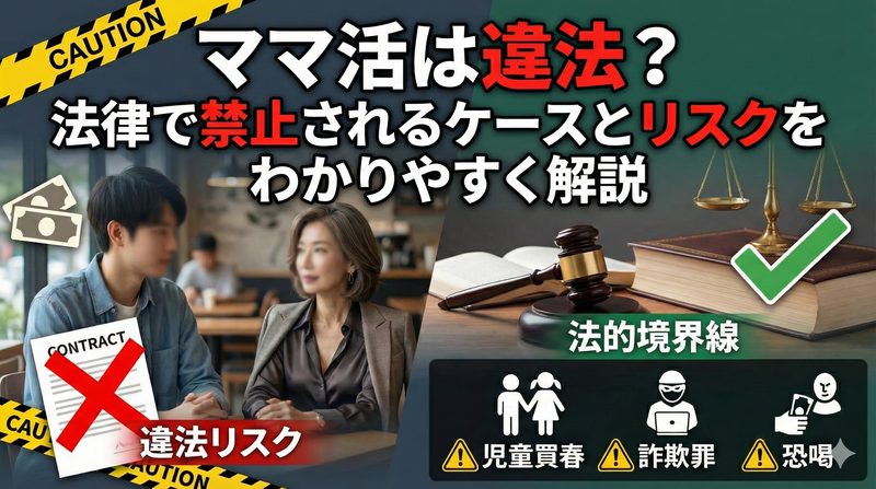 ママ活は違法？法律で禁止されるケースとリスクをわかりやすく解説