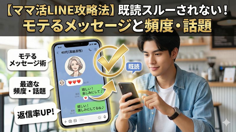 【ママ活LINE攻略法】既読スルーされない！モテるメッセージと頻度・話題