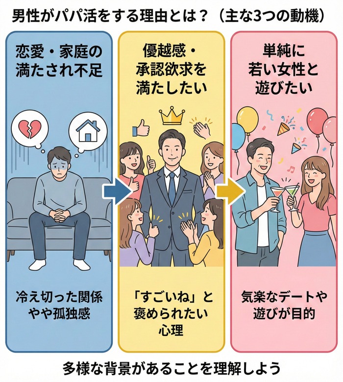 男性がパパ活をする理由とは？