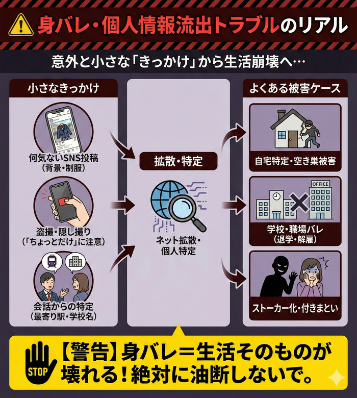 身バレ・個人情報流出トラブル