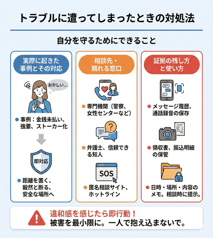 トラブルに遭ってしまったときの対処法