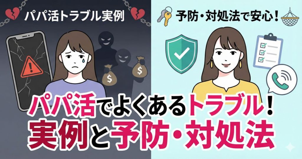 パパ活でよくあるトラブル7選！実例と予防・対処法をパパ活女子がやさしく解説