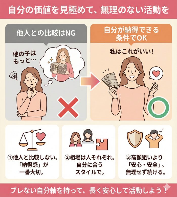 自分の価値を見極めて、無理のない活動を