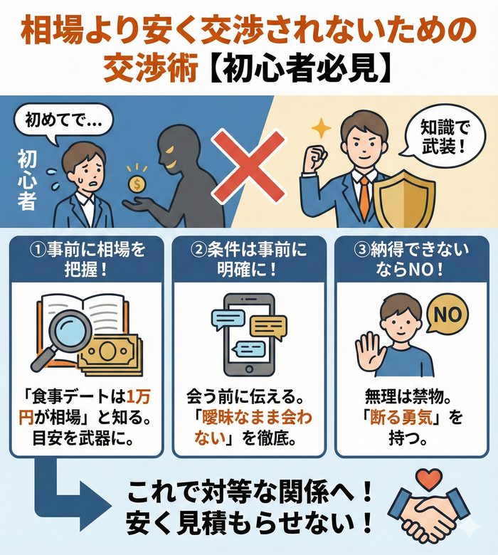 相場より安く交渉されないための交渉術
