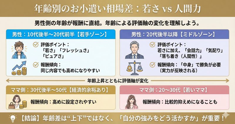 年齢別のお小遣い相場差