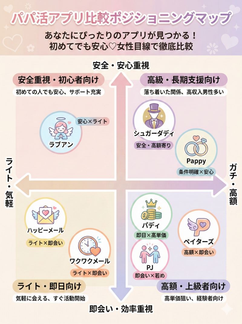 アプリのポジショニングマップ